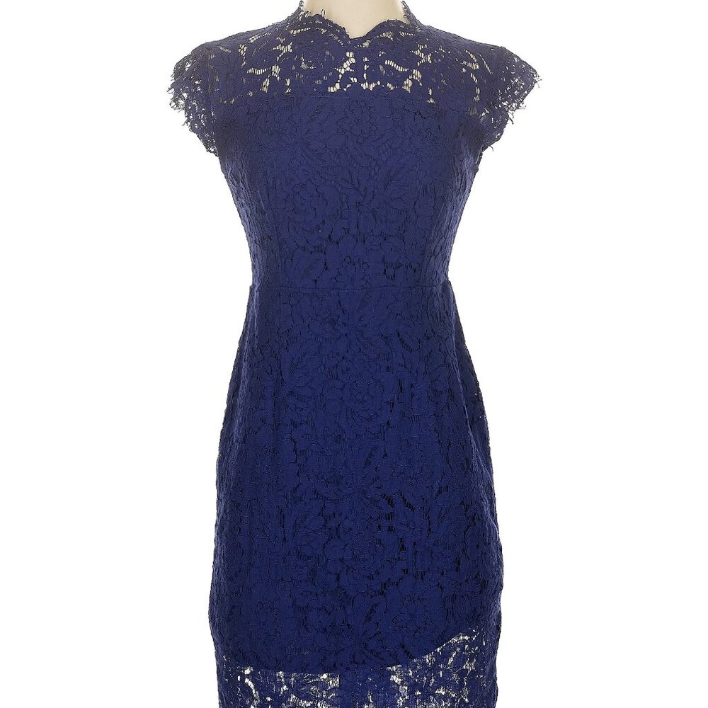Merokeety Blue Lace Cocktail Dress Sz S